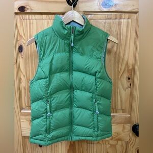 L.L. Bean green goosedown fill puffer vest, XS